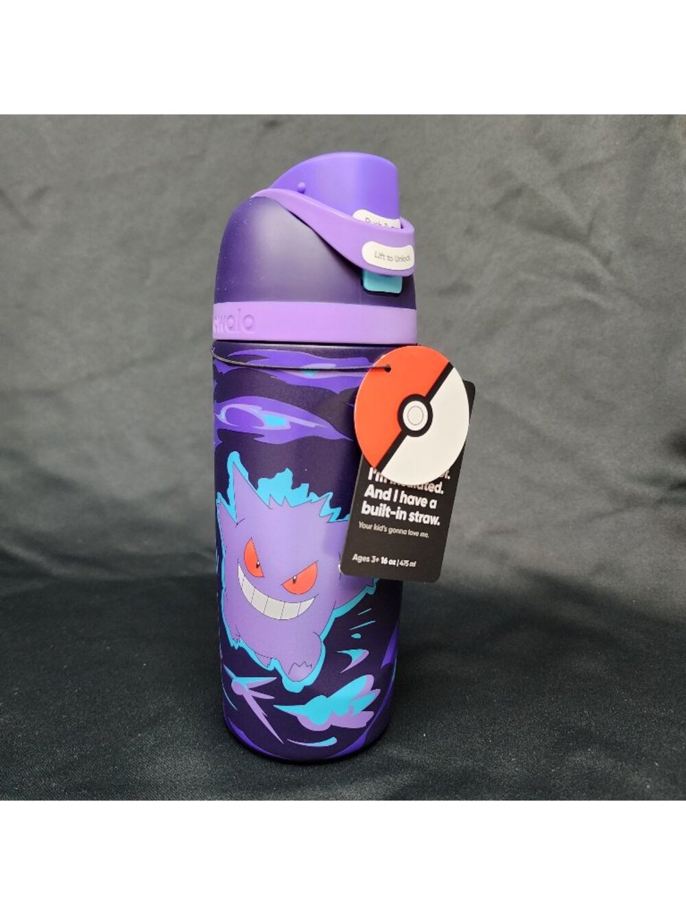 Owala x Pokemon 30th Anniversary Genar 16oz FreeSip Water Bottle NWT